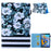 Patterned Stand Leather Protector Case for Samsung Galaxy Tab A7 10.4 (2020) / (2022) SM-T500 / T505 Shell - White Flower - 1