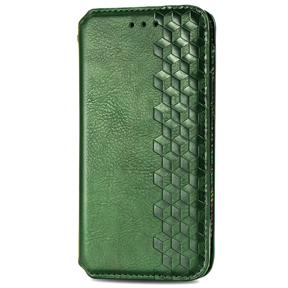 For Samsung Galaxy S20 FE / S20 FE 5G / S20 Lite / S20 FE 2022 PU Leather Case Rhombus Imprint Wallet Stand Phone Cover - Green - 3