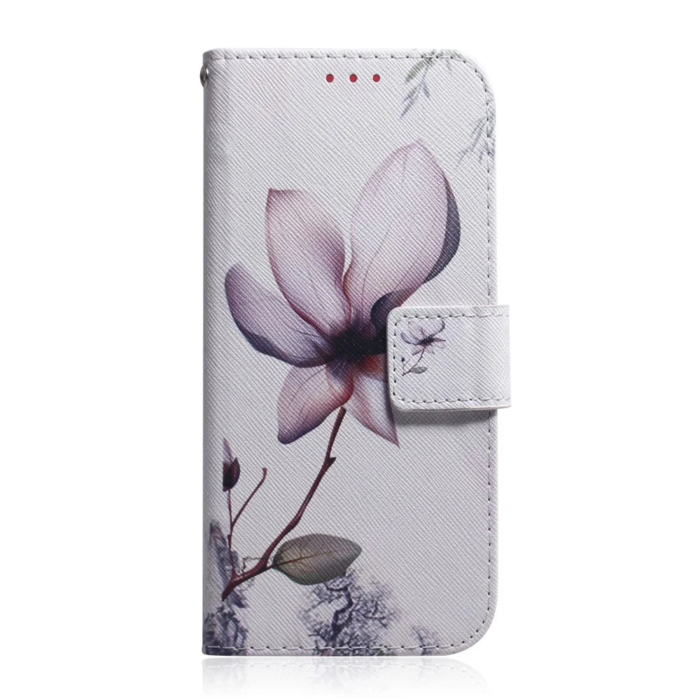 For Samsung Galaxy S20 FE/S20 Fan Edition/S20 FE 5G/S20 Fan Edition 5G/S20 Lite/S20 FE 2022 Pattern Printing Wallet Leather Phone Case - Beautiful Flower - 2