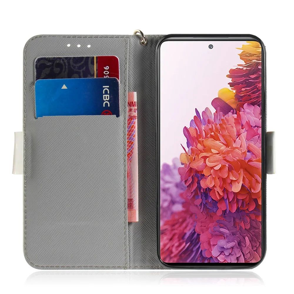For Samsung Galaxy S20 FE/S20 Fan Edition/S20 FE 5G/S20 Fan Edition 5G/S20 Lite/S20 FE 2022 Light Spot Decor Pattern Printing Wallet Stand Leather Phone Case with Strap - Dog - 6