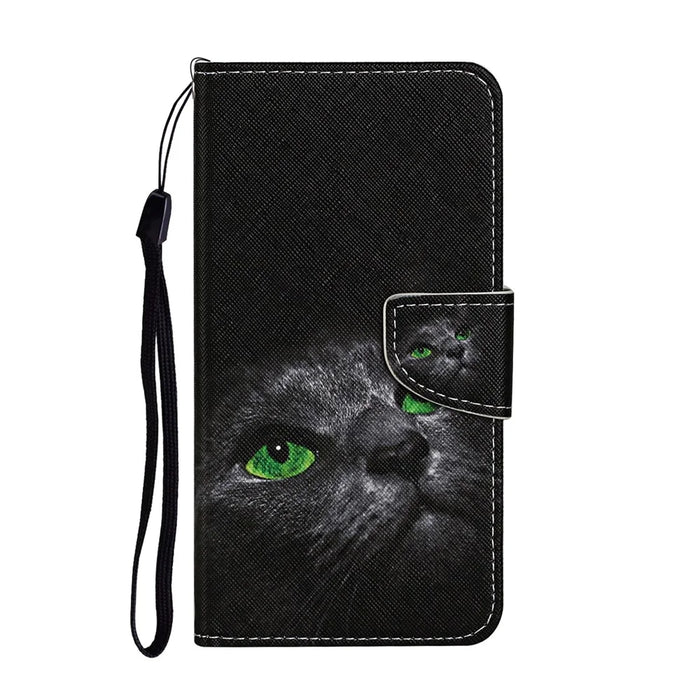 For Samsung Galaxy S20 FE 5G/Fan Edition 5G/S20 FE/Fan Edition/S20 Lite/S20 FE 2022 Pattern Printing Flip Leather Wallet Protective Case - Cat Eyes - 2