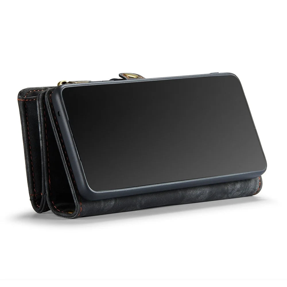 CASEME for Samsung Galaxy S20 FE / S20 Fan Edition / S20 FE 5G / S20 Fan Edition 5G / S20 Lite / S20 FE 2022 008 Series Multi-function 2-in-1 Wallet TPU+PU Leather Phone Case - Black - 6