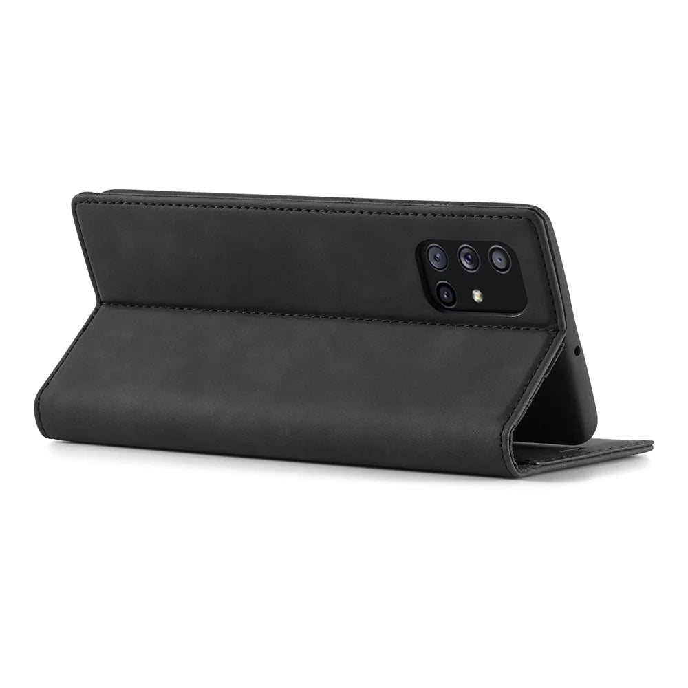 LC.IMEEKE LC Auto Absorbed Leather Wallet Stand Phone Protector for Samsung Galaxy A71 SM-A715/M70S  - Black - 3