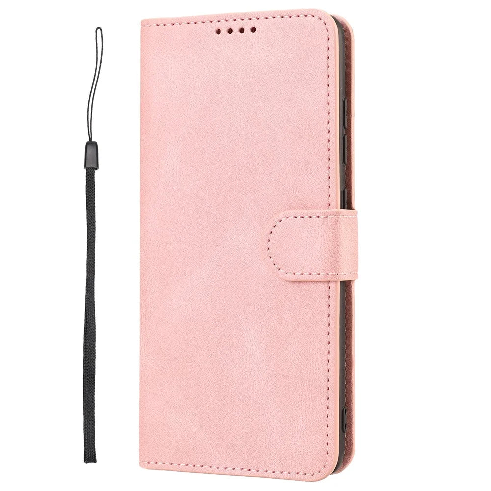 For Samsung Galaxy S20 FE/S20 Fan Edition/S20 FE 5G/S20 Fan Edition 5G/S20 Lite/S20 FE 2022 Classic Style PU Leather Phone Cover Shell with Wallet and Stand - Pink - 3