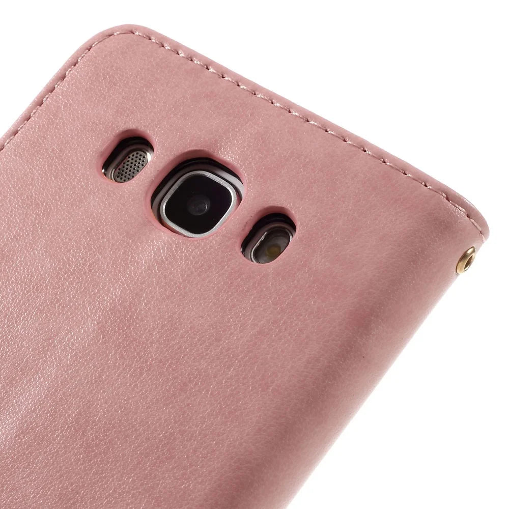 Butterfly Leather Wallet Stand Case for Samsung Galaxy J5 (2016) - Pink - 6