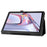 For Samsung Galaxy Tab A7 10.4 (2022) / (2020) Litchi Texture Leather Tablet Case with Stand Phone Cover - Black - 5