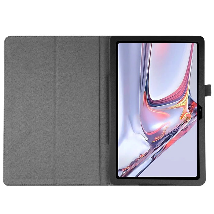 For Samsung Galaxy Tab A7 10.4 (2022) / (2020) Litchi Texture Leather Tablet Case with Stand Phone Cover - Black - 7
