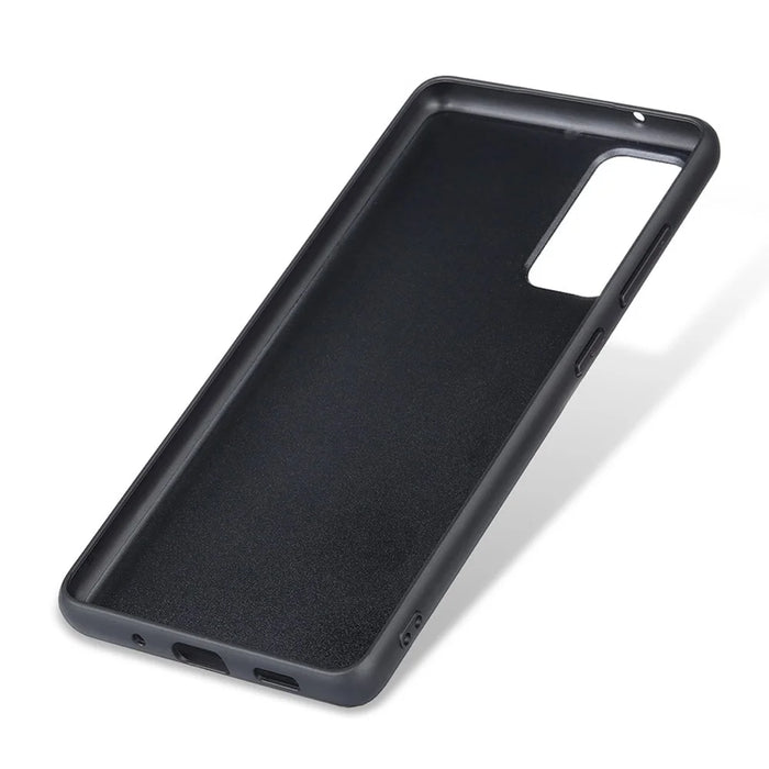 For Samsung Galaxy S20 FE/S20 Fan Edition/S20 FE 5G/S20 Fan Edition 5G/S20 Lite/S20 FE 2022 Genuine Leather Coated TPU + PC Shell - Black - 3