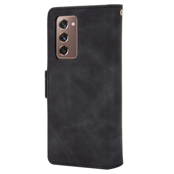 For Samsung Galaxy Z Fold2 5G Multi-slot Leather Case Wallet Stand Shell Protector Phone Cover Case - Black - 4