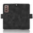 For Samsung Galaxy Z Fold2 5G Multi-slot Leather Case Wallet Stand Shell Protector Phone Cover Case - Black - 5