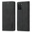 LC.IMEEKE Auto-Absorbed Leather Wallet Stand Phone Protective Shell with Wallet Stand for Samsung Galaxy S20 Plus/S20 Plus 5G - Black - 3