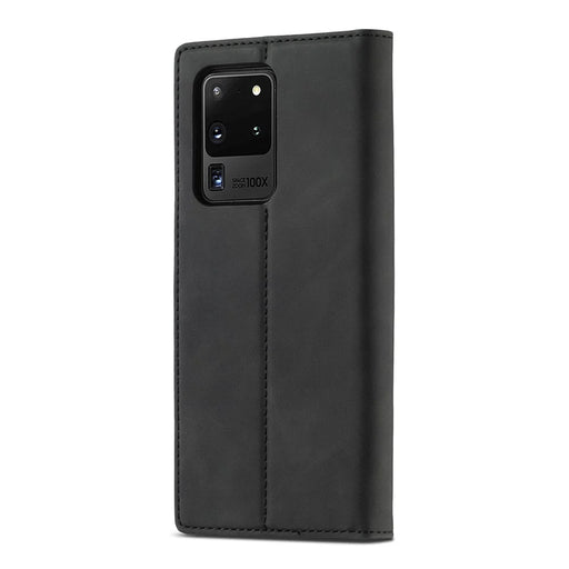 LC.IMEEKE LC Strong Magnetic Series Leather Wallet Phone Protective Shell for Samsung Galaxy S20 Ultra - Black - 2