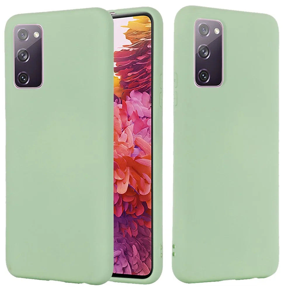 Liquid Silicone Phone Cover for Samsung Galaxy S20 FE/S20 FE 5G/S20 Lite/S20 FE 2022 - Green - 1