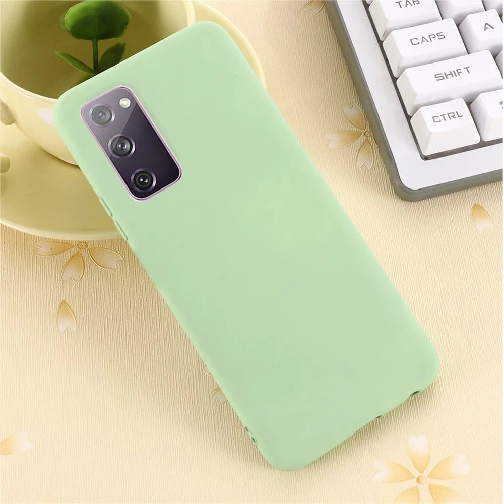 Liquid Silicone Phone Cover for Samsung Galaxy S20 FE/S20 FE 5G/S20 Lite/S20 FE 2022 - Green - 6