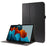 Crazy Horse Texture Two-Fold Design Leather Cover Case for Samsung Galaxy Tab S7 / S8 - Black - 1
