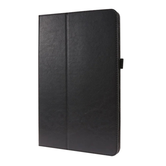 Crazy Horse Texture Two-Fold Design Leather Cover Case for Samsung Galaxy Tab S7 / S8 - Black - 2