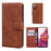 Wallet Stand Magnetic Clasp PU Leather Case for Samsung Galaxy S20 FE 4G/5G/2022/S20 Lite - Brown - 1