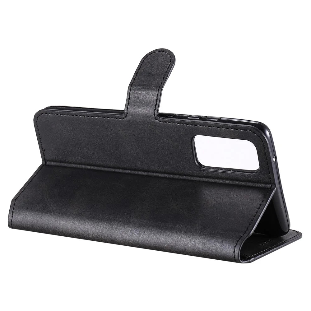 Wallet + Stand Classic Style Flip Leather Phone Case for Samsung Galaxy S20 FE 4G/5G/2022/S20 Lite - Black - 5