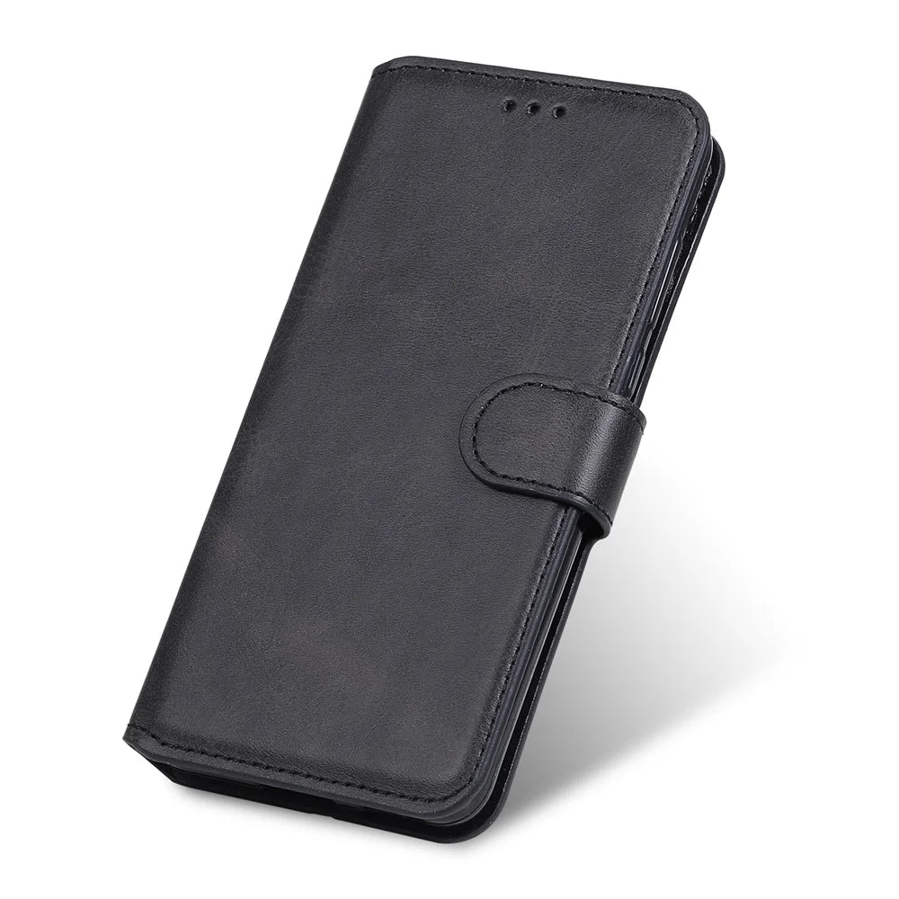Wallet + Stand Classic Style Flip Leather Phone Case for Samsung Galaxy S20 FE 4G/5G/2022/S20 Lite - Black - 7