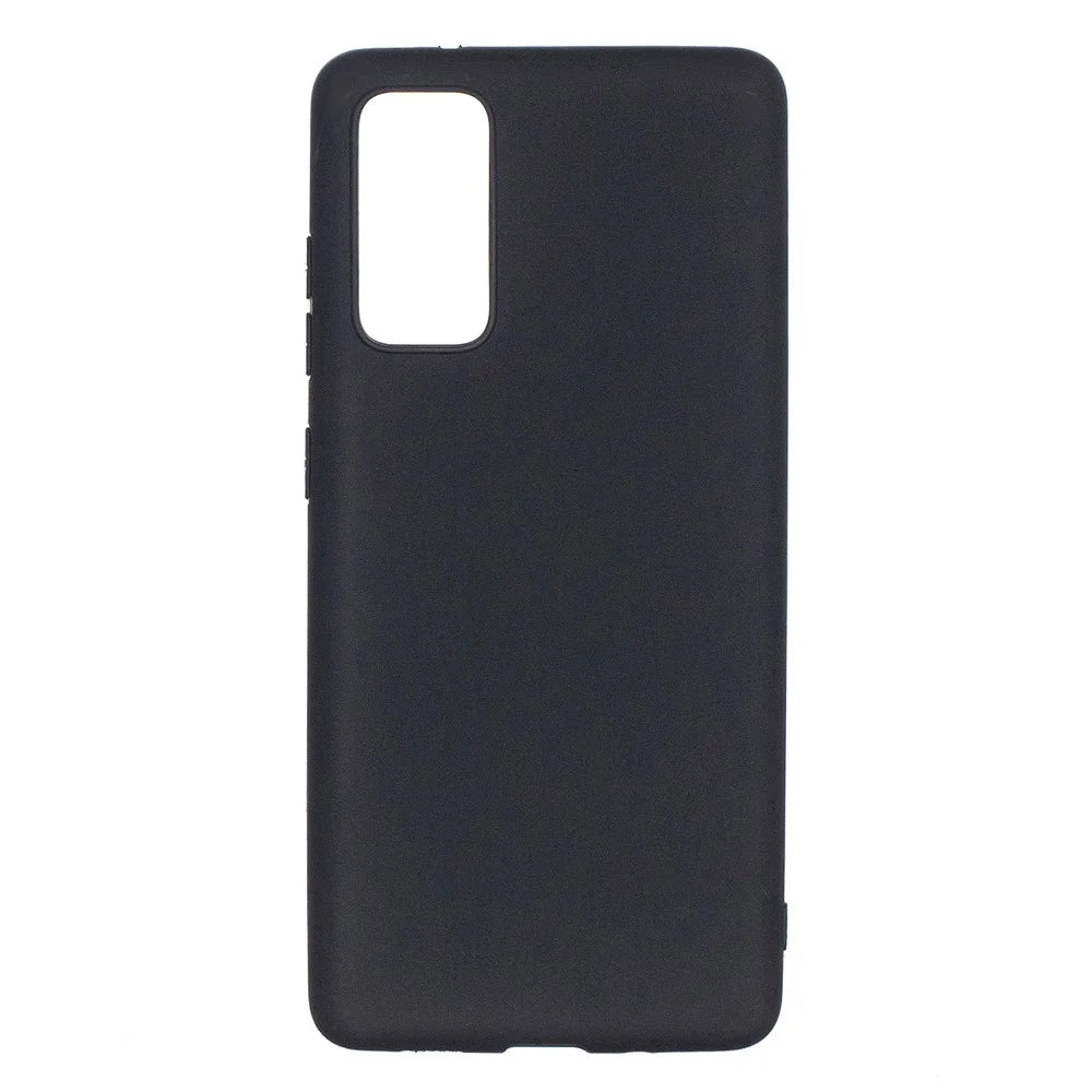 Pure Colour Matte Soft TPU Cover Phone Case for Samsung Galaxy S20 FE 4G / 5G / 2022 / S20 Lite - Black - 1