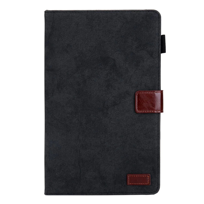 TPU Shell + PU Leather Stand Case with Card Holder for Samsung Galaxy Tab A7 10.4 (2020) / (2022) T500 / T505 - Black - 2