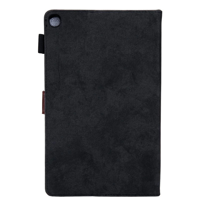TPU Shell + PU Leather Stand Case with Card Holder for Samsung Galaxy Tab A7 10.4 (2020) / (2022) T500 / T505 - Black - 3