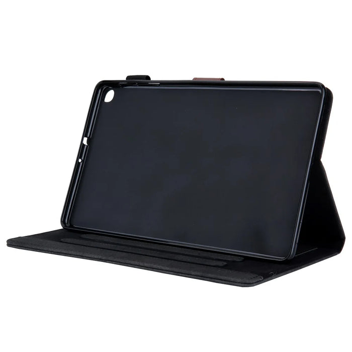TPU Shell + PU Leather Stand Case with Card Holder for Samsung Galaxy Tab A7 10.4 (2020) / (2022) T500 / T505 - Black - 6