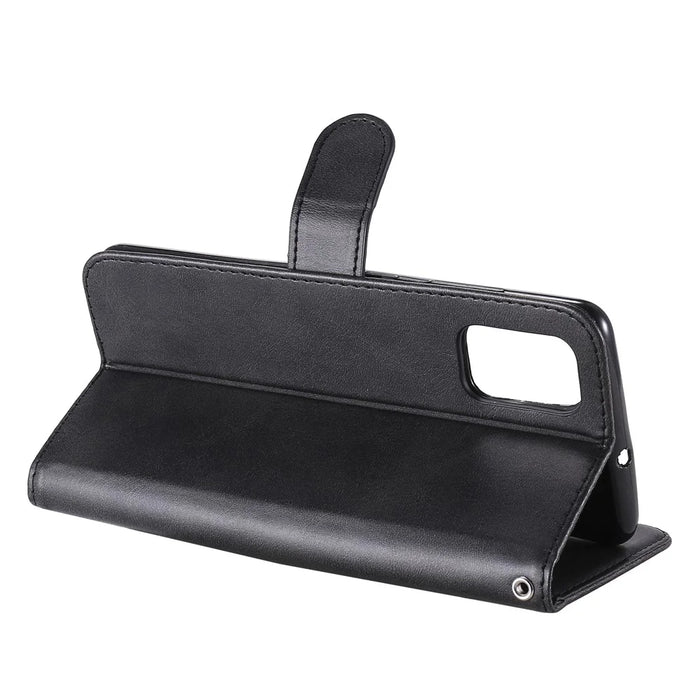 Zipper Pocket Leather Wallet Stand Case for Samsung Galaxy S20 FE 4G/5G/2022/S20 Lite - Black - 7