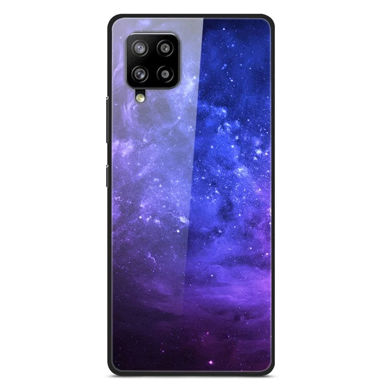 Pattern Printing for Samsung Galaxy A42 5G Glass + PC + TPU Hybrid Case - Star River - 1