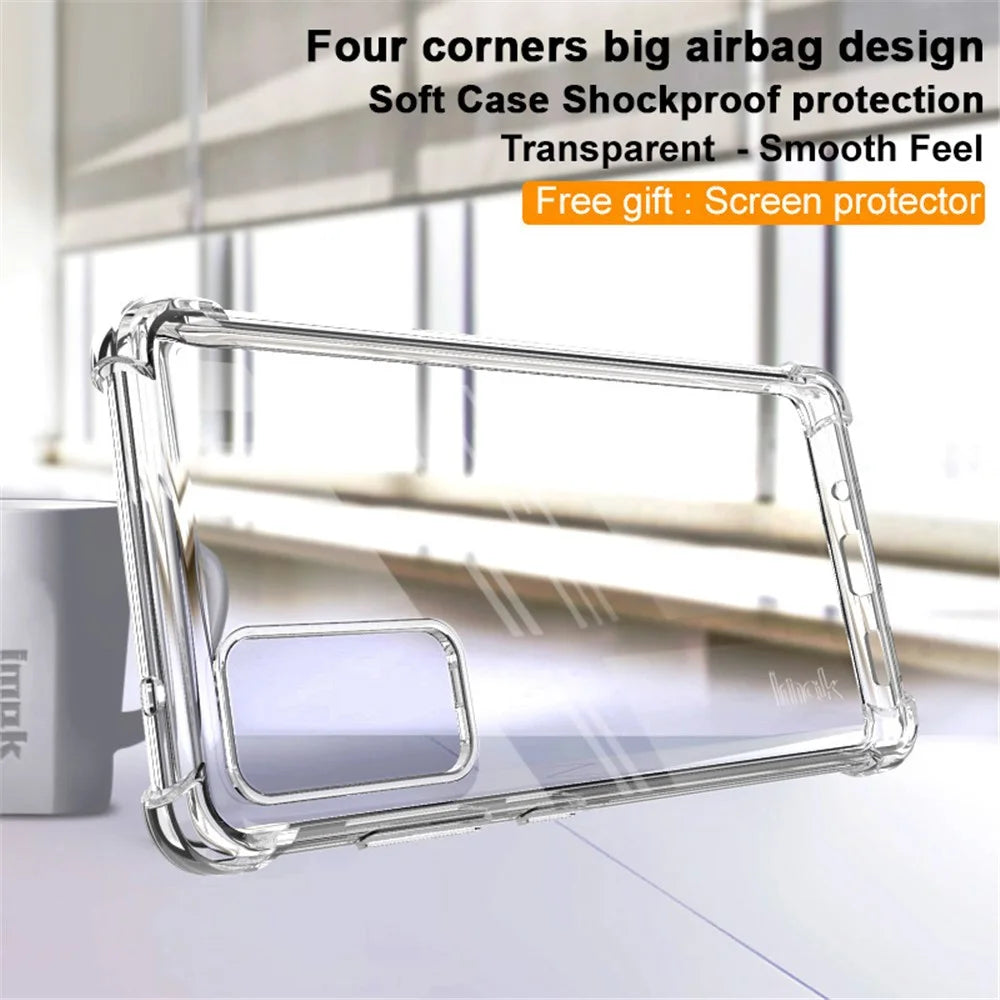 IMAK Airbag Shockproof TPU Shell + Screen Film for Samsung Galaxy S20 Lite / S20 FE/S20 Fan Edition / S20 FE 5G/S20 Fan Edition 5G - Transparent - 2