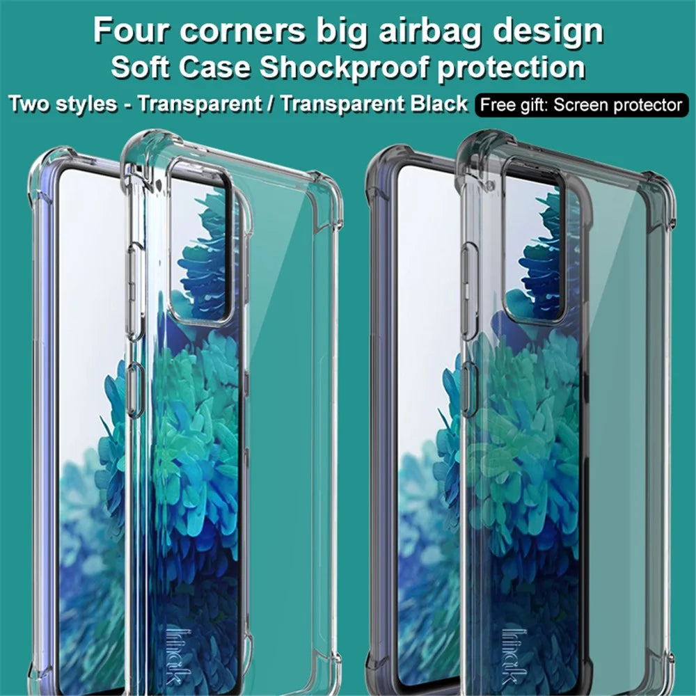IMAK Airbag Shockproof TPU Shell + Screen Film for Samsung Galaxy S20 Lite / S20 FE/S20 Fan Edition / S20 FE 5G/S20 Fan Edition 5G - Transparent - 3
