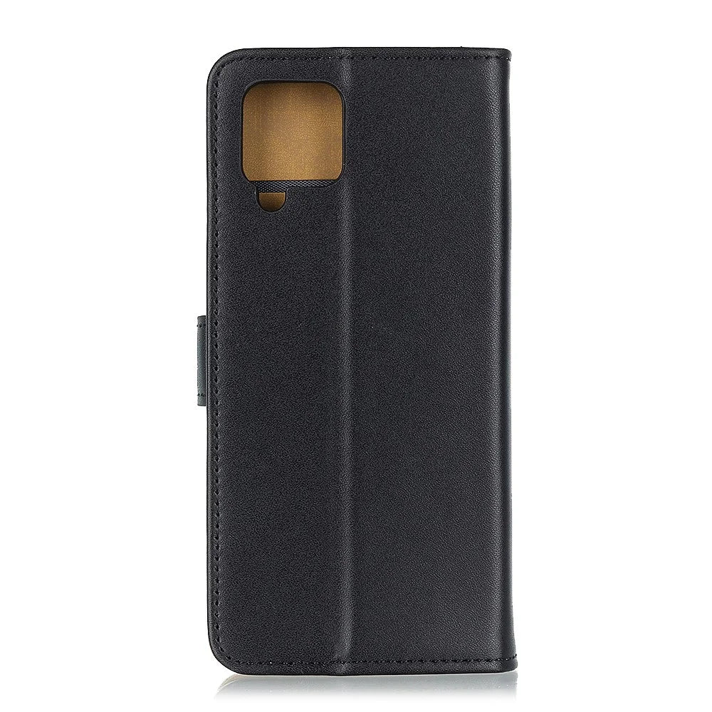 Anti-scratch Shockproof Phone Covering Wallet Function Stand Leather Magnetic Phone Shell Case for Samsung Galaxy A12 - Black - 3