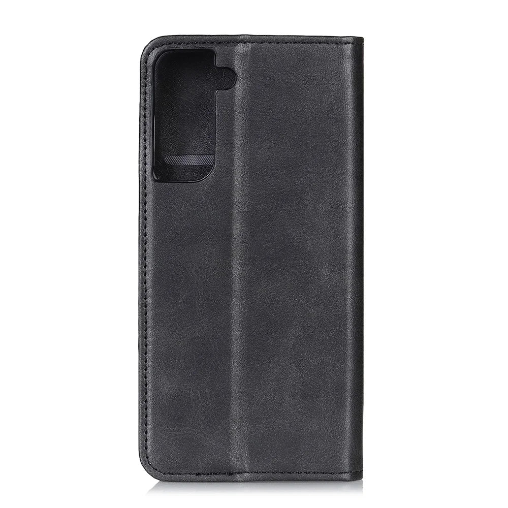 Auto-absorbed Split Leather Cover for Samsung Galaxy S21 5G/S21 4G - Black - 7