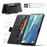 AUTSPACE A01 Series RFID Blocking Retro Matte Leather Wallet Cover for Samsung Galaxy Note20 Ultra/Note20 Ultra 5G - Black - 2