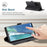 AUTSPACE A01 Series RFID Blocking Retro Matte Leather Wallet Cover for Samsung Galaxy Note20 Ultra/Note20 Ultra 5G - Black - 3