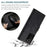 AUTSPACE A01 Series RFID Blocking Retro Matte Leather Wallet Cover for Samsung Galaxy Note20 Ultra/Note20 Ultra 5G - Black - 4