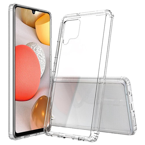 Anti-Scratch Hard Acrylic Back + Soft TPU Edge Super Slim Crystal Clear Hybrid Case for Samsung Galaxy A42 5G - Transparent - 1