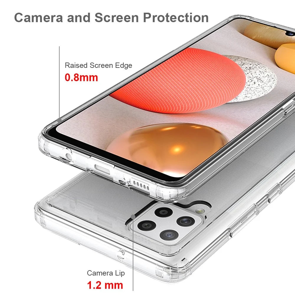 Anti-Scratch Hard Acrylic Back + Soft TPU Edge Super Slim Crystal Clear Hybrid Case for Samsung Galaxy A42 5G - Transparent - 4