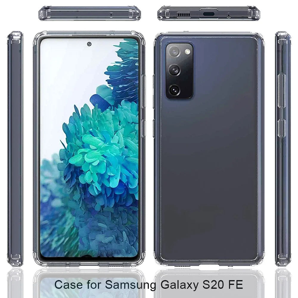 For Samsung Galaxy S20 FE 4G/5G/S20 Lite/S20 FE 2022 Anti-Scratch Shock Absorption Crystal Clear Acrylic + TPU Hybrid Case - Transparent - 2