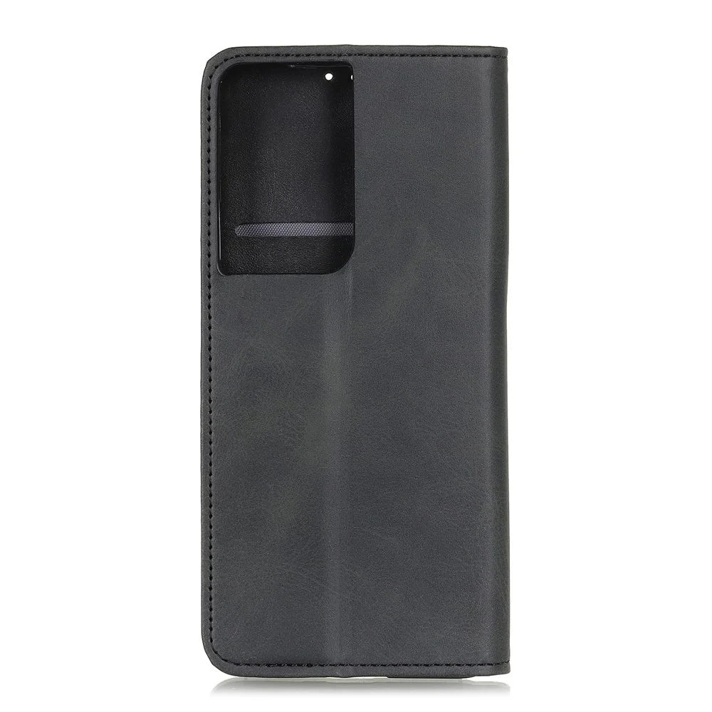 Protective Phone Case for Samsung Galaxy S21 Ultra 5G Anti-drop Wallet Stand Shell Shockproof Folio Flip Cover - Black - 7