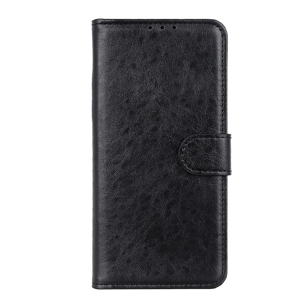 Crazy Horse Wallet Stand Leather Folio Cover for Samsung Galaxy S21 Plus - Black - 2