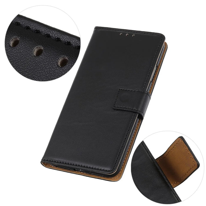 Magnetic Flip Cover Wallet Stand Leather Case for Samsung Galaxy S21 Ultra - Black - 5