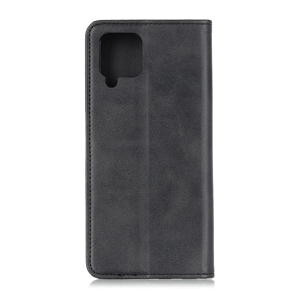 Phone Case for Samsung Galaxy A12 Anti-drop Wallet Stand Shell Shockproof Flip Protective Cover - Black - 3