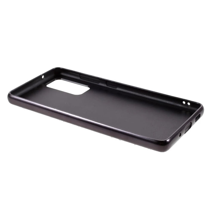 For Samsung Galaxy S20 FE 4G/5G/S20 Lite/S20 FE 2022 Glittering Sequins Design Plated TPU Frame + PC Hybrid Shell Case - Black - 6