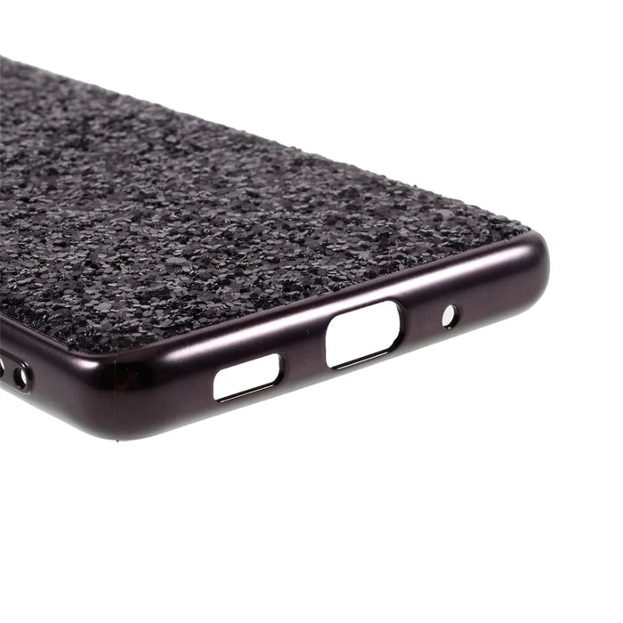 For Samsung Galaxy S20 FE 4G/5G/S20 Lite/S20 FE 2022 Glittering Sequins Design Plated TPU Frame + PC Hybrid Shell Case - Black - 7