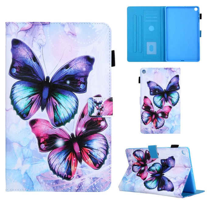 Tablet Cover Pattern Printing Leather Case for Samsung Galaxy Tab A7 10.4 (2020) / (2022) T500 / T505 - Butterfly - 1
