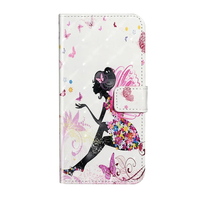 For Samsung Galaxy S20 FE 4G/5G/S20 Lite/S20 FE 2022 Light Spot Decor Pattern Printing Leather Case - Beauty Girl - 2