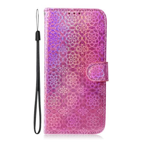 Flower Pattern Leather Stand Wallet Case for Samsung Galaxy S21 5G/S21 4G - Pink - 1
