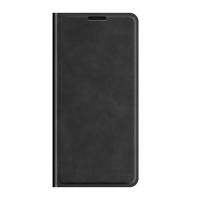 Auto-Absorbed Skin-Touch Folio Flip Leather Protector with Wallet for Samsung Galaxy S21 5G / S21 4G - Black - 2