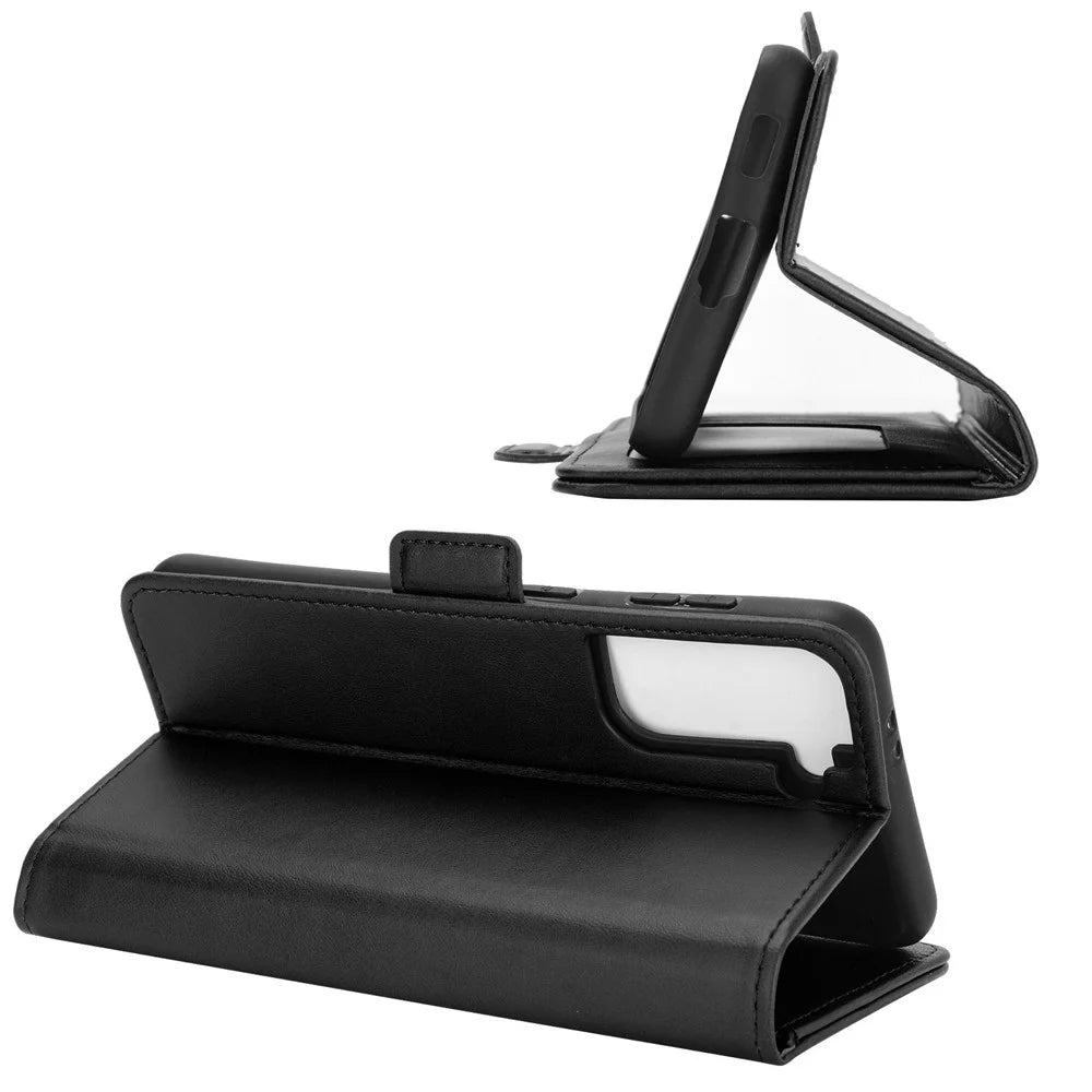 Double Magnetic Clasp Side Absorption Leather Stand Phone Protective Case for Samsung Galaxy S21 5G / S21 4G - Black - 4